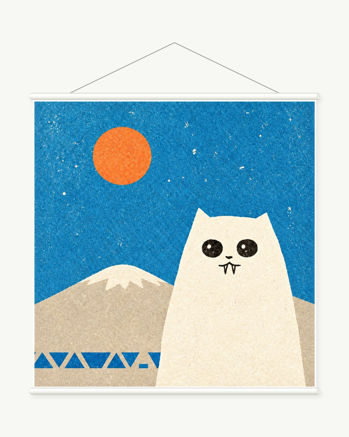 Cat Beneath the Mountain Moon