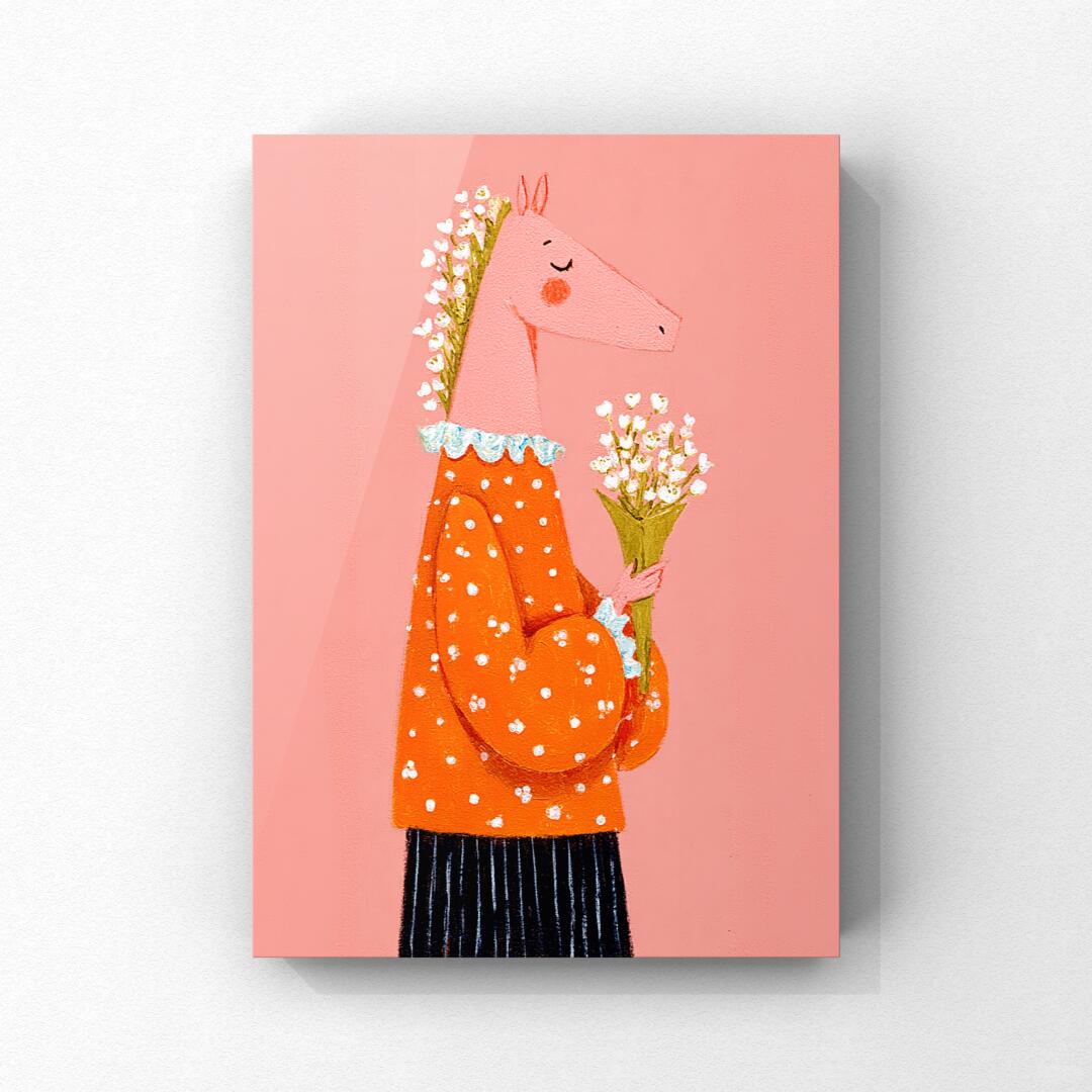 Daisy Horse art print by PosterAndForm