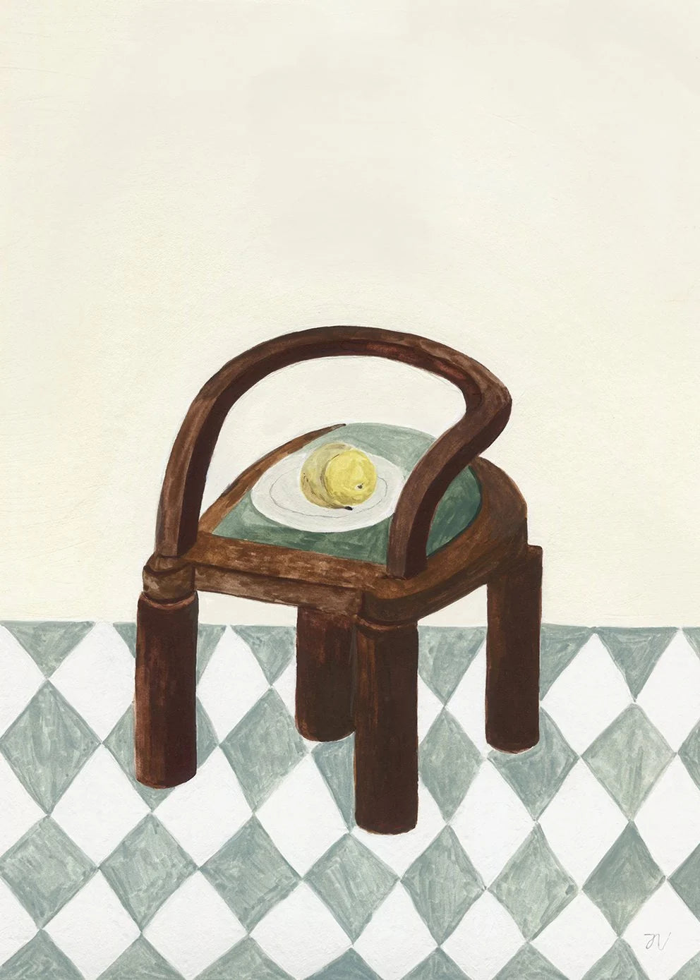 Chair with Fruit - clean artwork preview