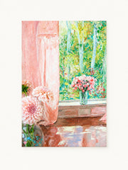 Garden Through Rose Glass art print by PosterAndForm