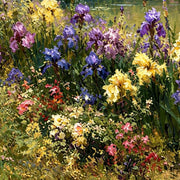 Close detail of the printed image in Iris Bank in Dappled Light.