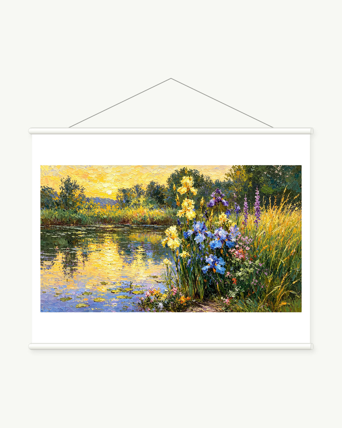 Yellow Irises at Sundown