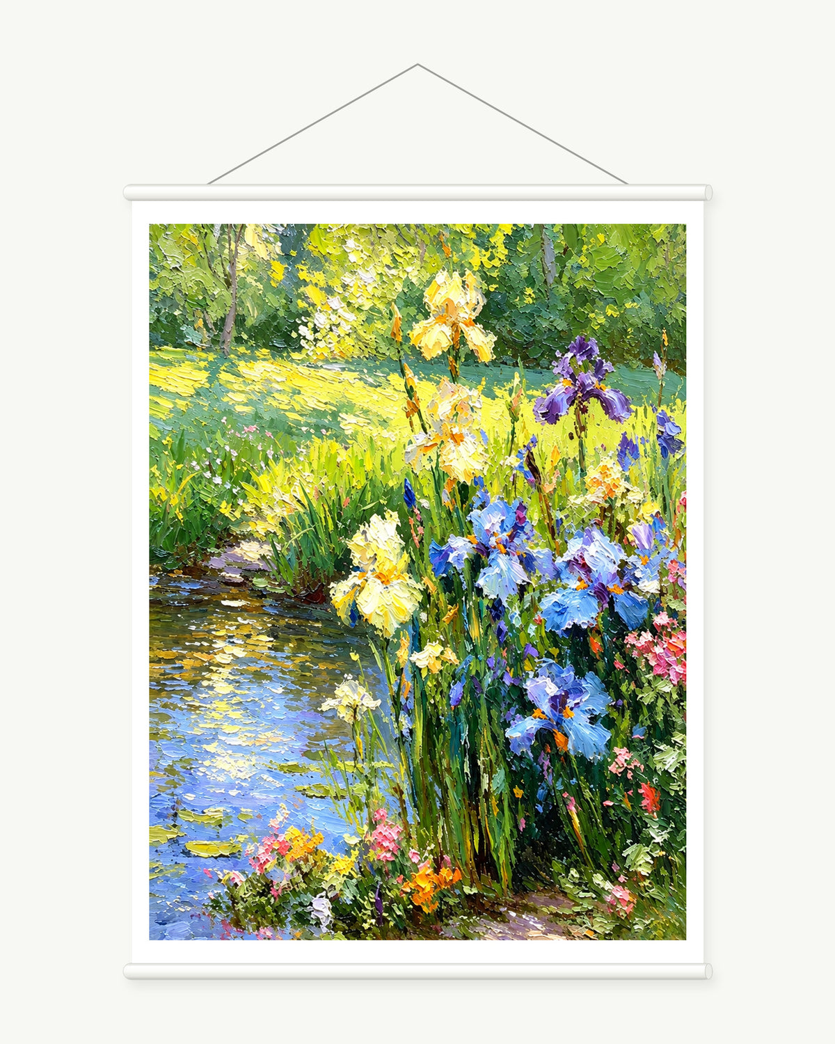 Blue Irises Beside the Brook