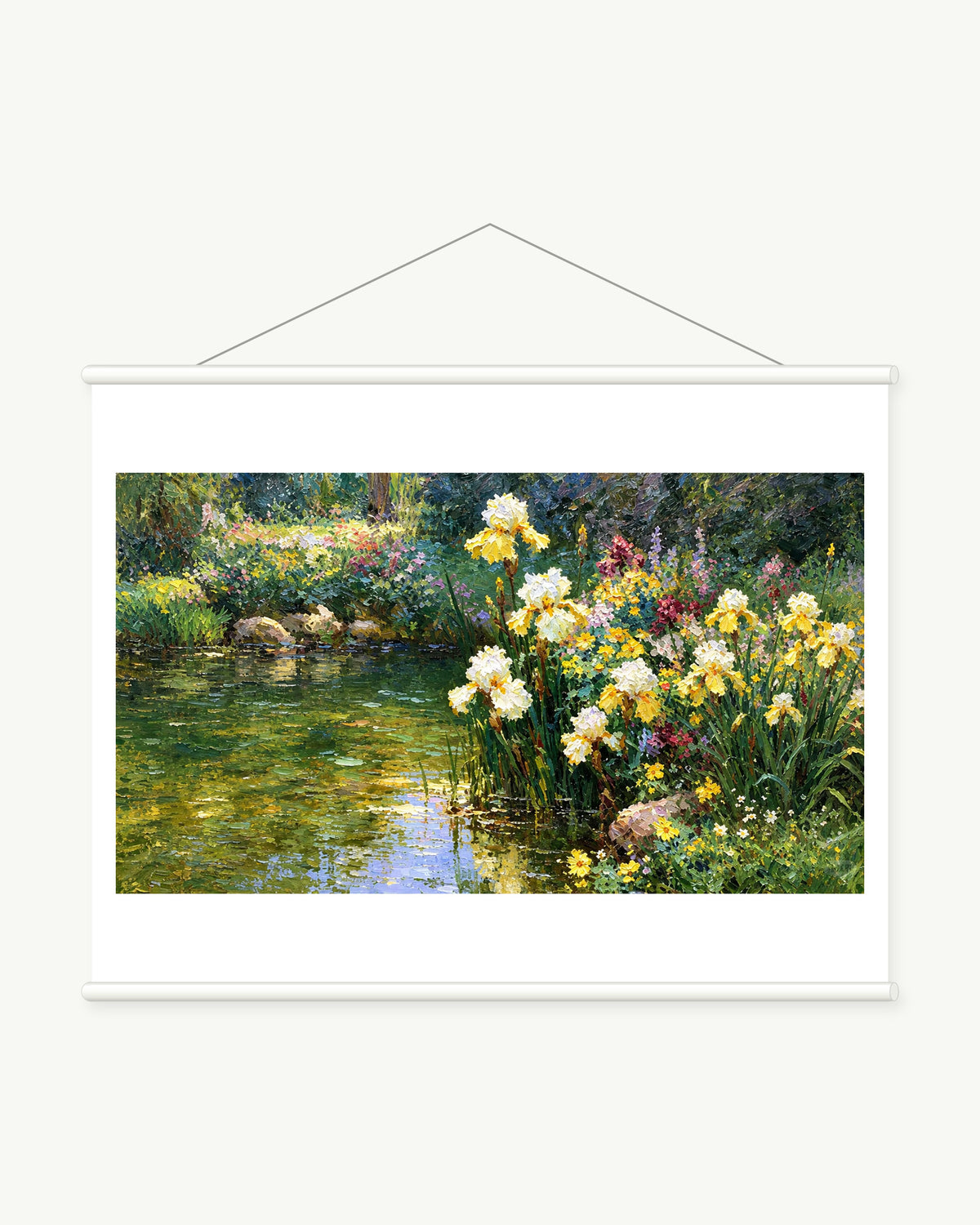 White Irises on the Shaded Bank