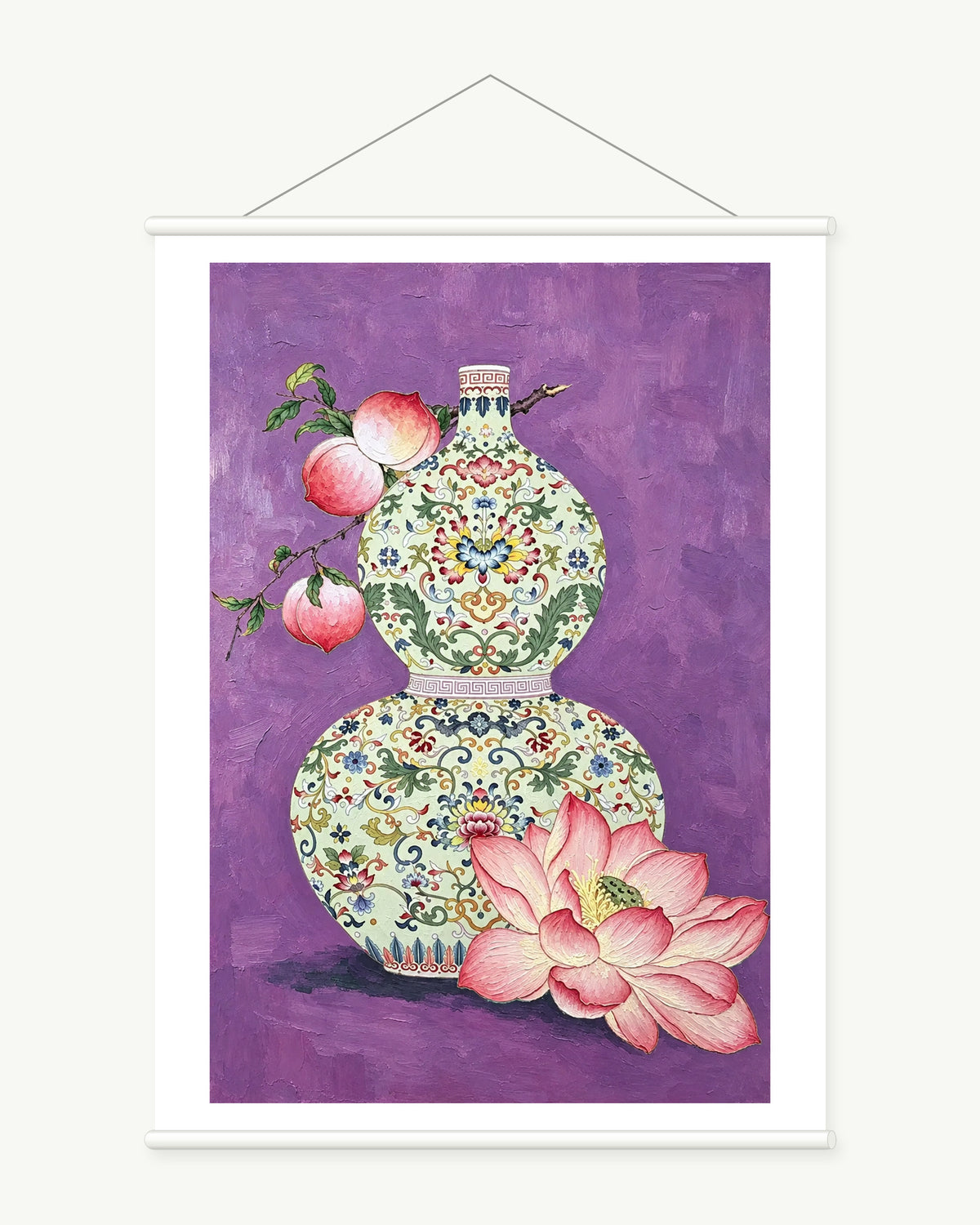 Patterned Gourd with Peaches