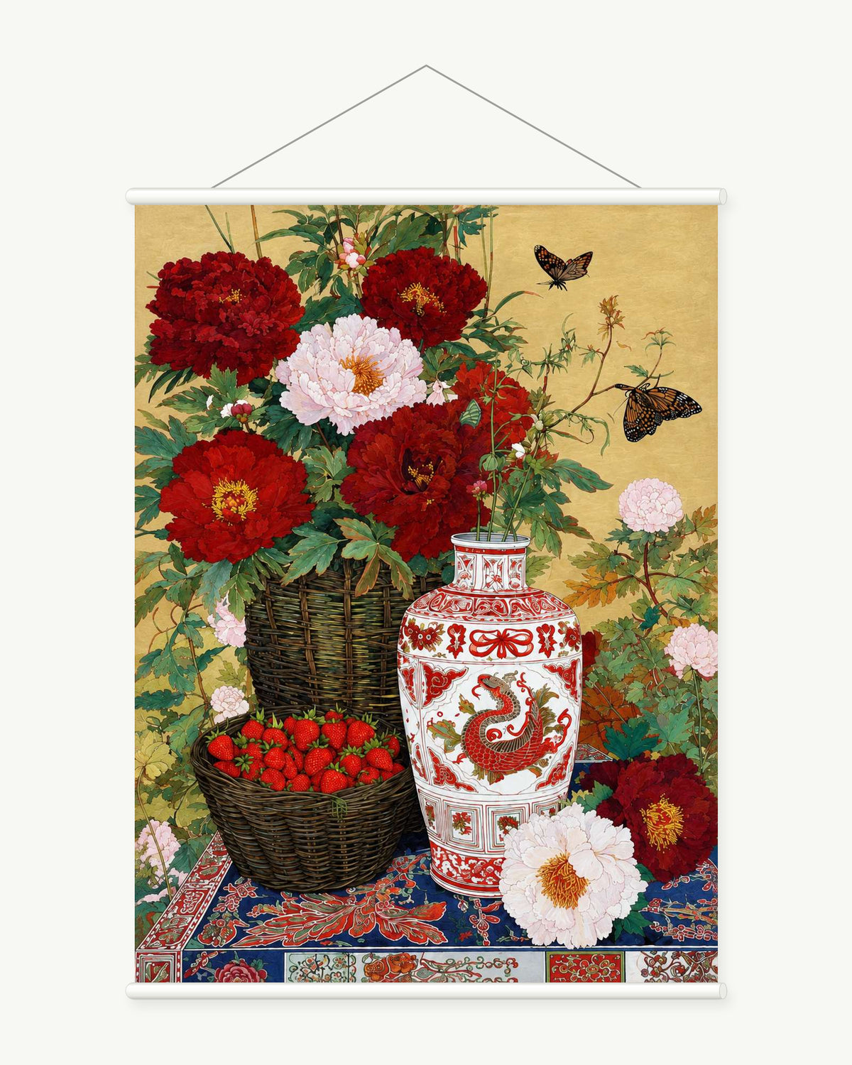 Peonies and Butterflies