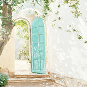 Blue Door Under Vines — detail cropped from the original artwork