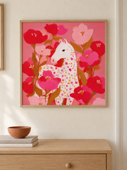Poppy Meadow Horse — close interior styling with an optional frame