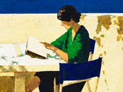 Reader Under Green Shade — detail cropped from the original artwork