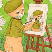 The Cat Painter — detail cropped from the original artwork