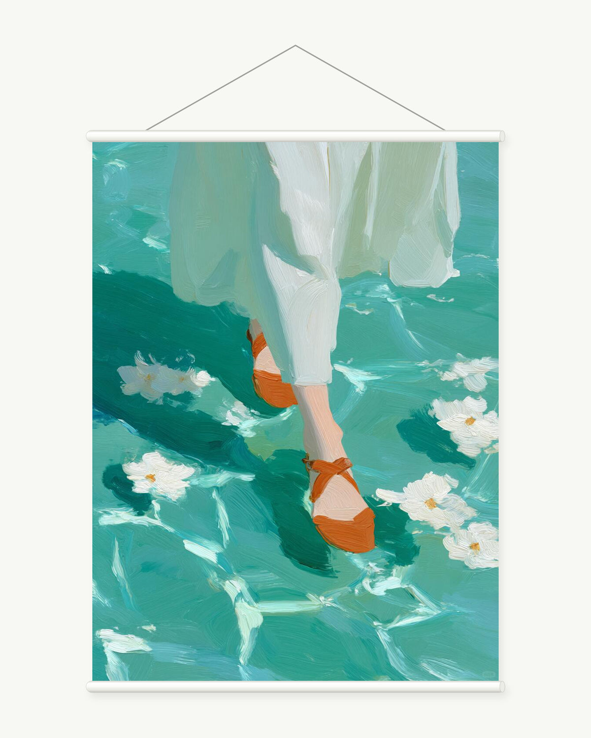 Red Shoes in Water